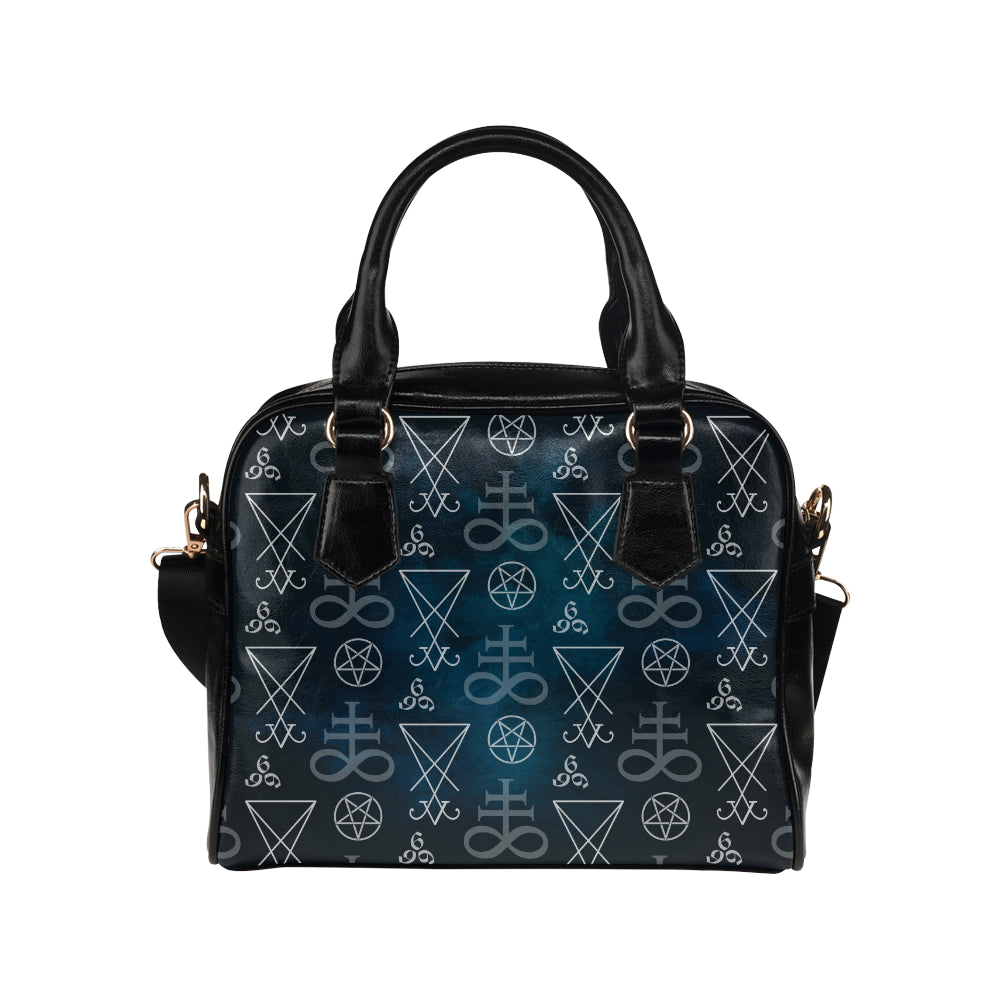 Pentagram Pattern Print Design A03 Shoulder Handbag