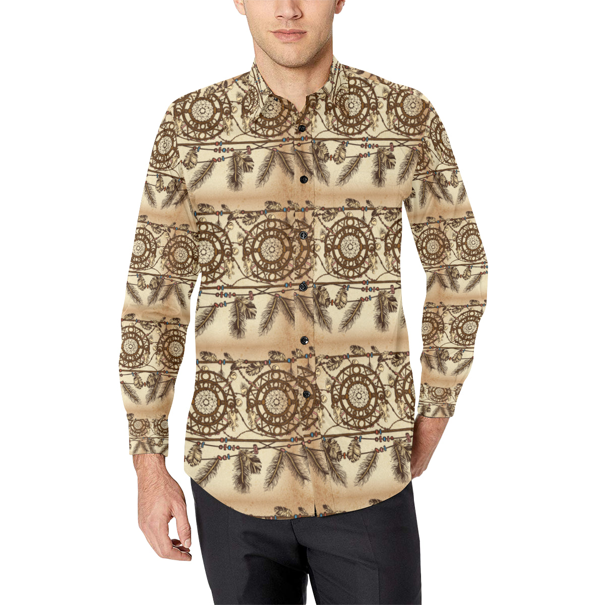 Dream catcher vintage native Men's Long Sleeve Shirt