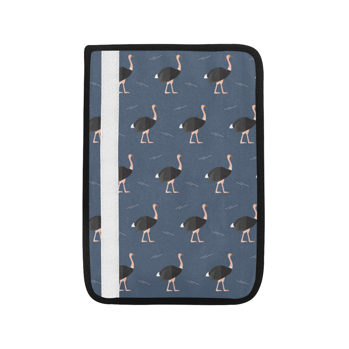 Ostrich Pattern Print Design 04 Car Seat Belt Cover