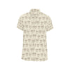 Cat Pattern Print Design 02 Men's Short Sleeve Button Up Shirt