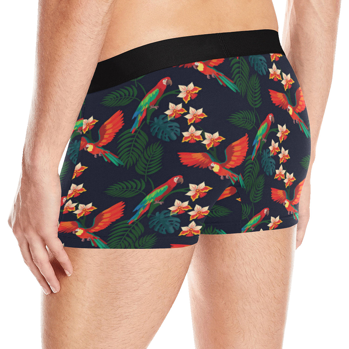 Macaw Pattern Print Design 02 Men's Boxer Briefs