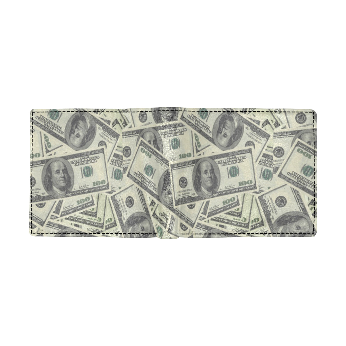 Dollar Pattern Print Design DO02 Men's ID Card Wallet