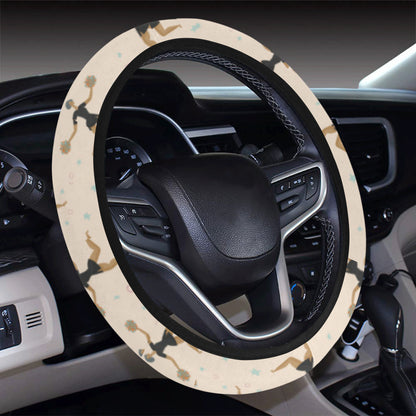 Cheerleader Pattern Print Design 03 Steering Wheel Cover with Elastic Edge