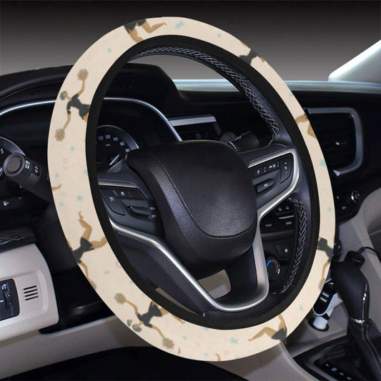 Cheerleader Pattern Print Design 03 Steering Wheel Cover with Elastic Edge