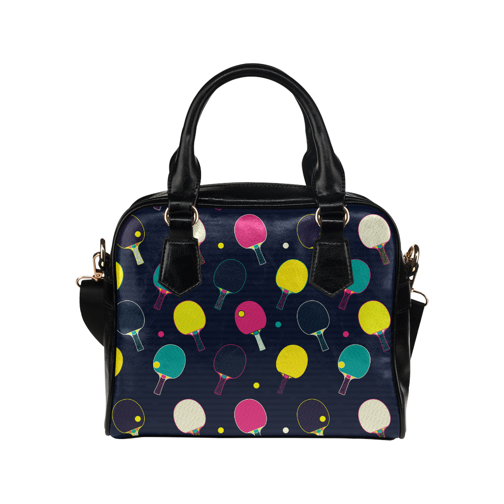 Ping Pong Pattern Print Design A04 Shoulder Handbag
