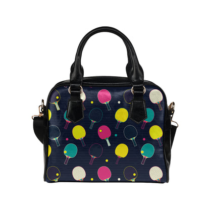 Ping Pong Pattern Print Design A04 Shoulder Handbag