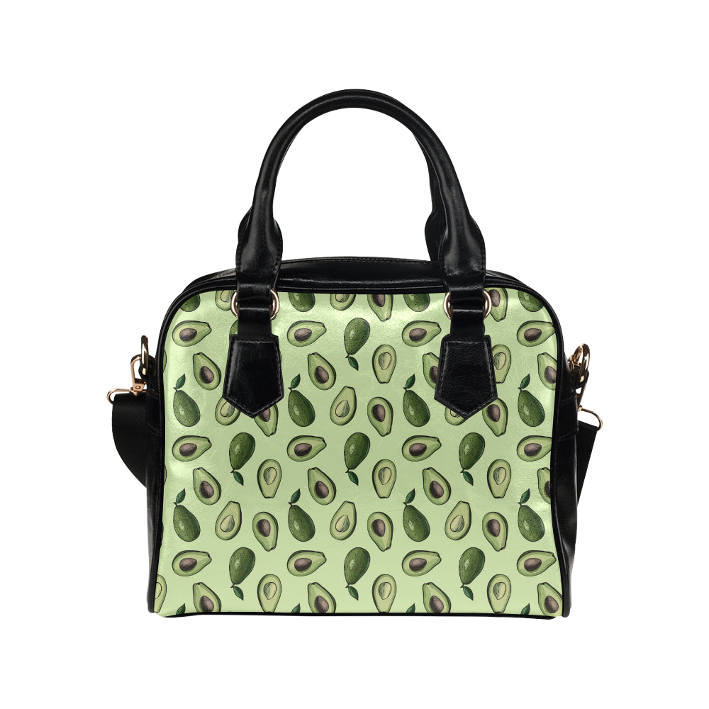Avocado Pattern Print Design 02 Shoulder Handbag