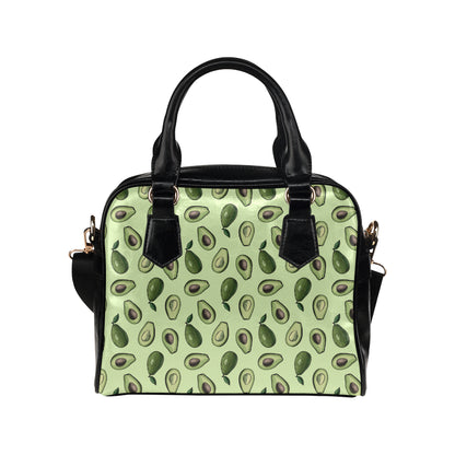Avocado Pattern Print Design 02 Shoulder Handbag