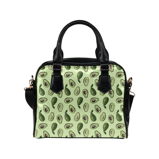Avocado Pattern Print Design 02 Shoulder Handbag