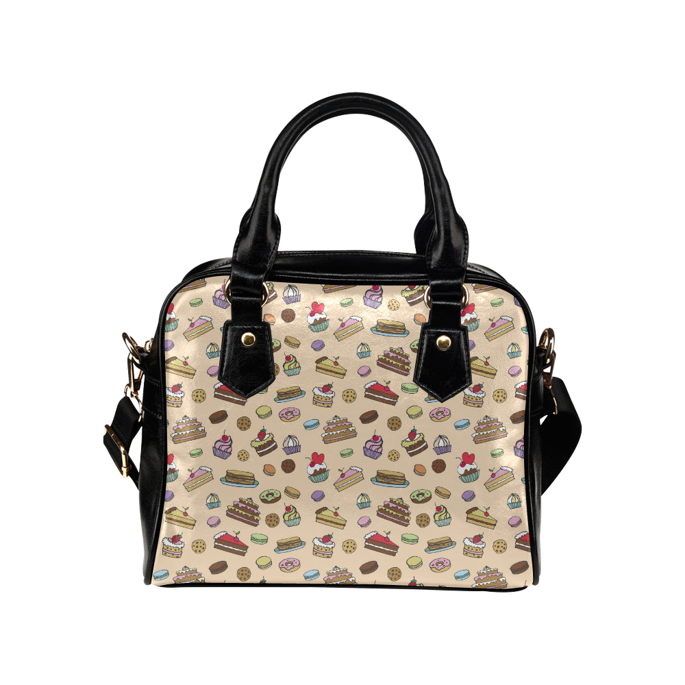 Cake Pattern Print Design 03 Shoulder Handbag