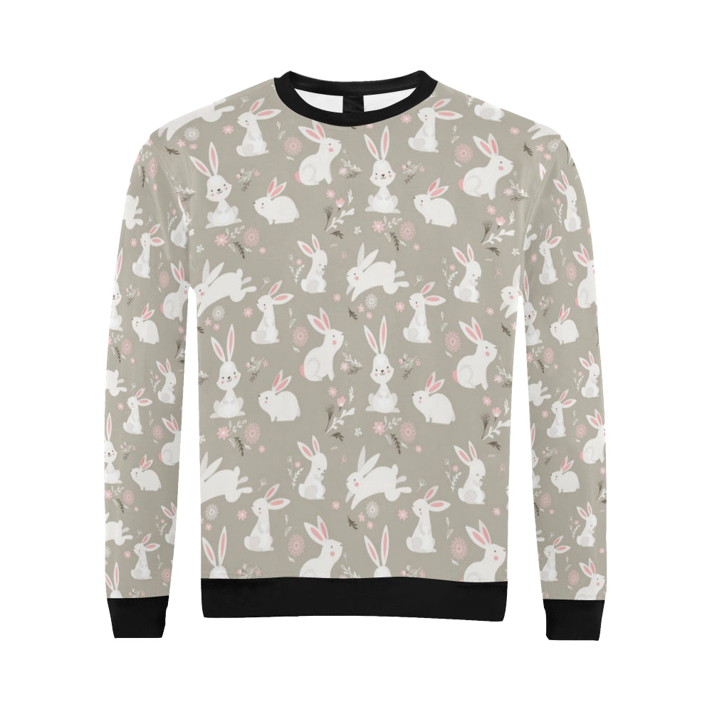 Rabbit Pattern Print Design RB03 Men Long Sleeve Sweatshirt