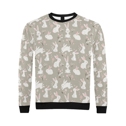 Rabbit Pattern Print Design RB03 Men Long Sleeve Sweatshirt