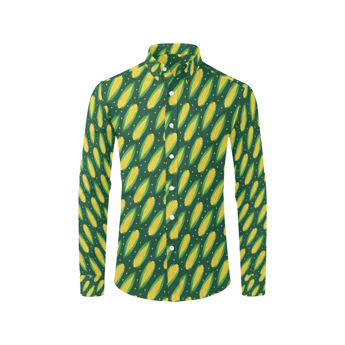 Corn Pattern Print Design 03 Men's Long Sleeve Shirt