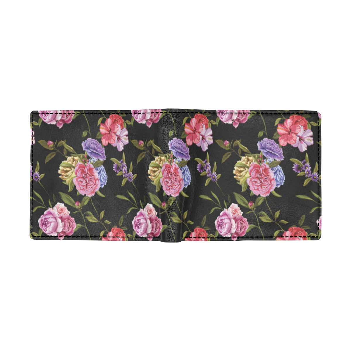 Carnations Pattern Print Design CN05 Men's ID Card Wallet