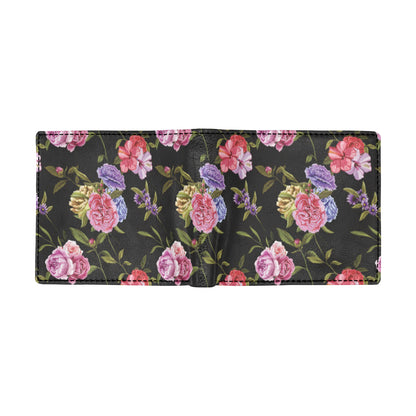Carnations Pattern Print Design CN05 Men's ID Card Wallet