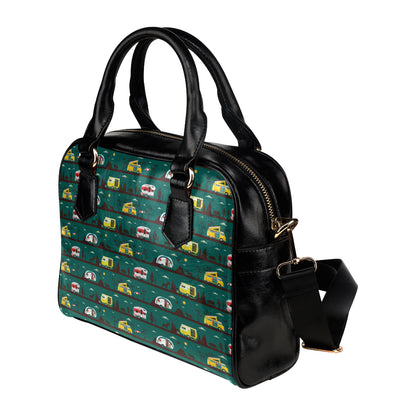 Camper Pattern Print Design 05 Shoulder Handbag