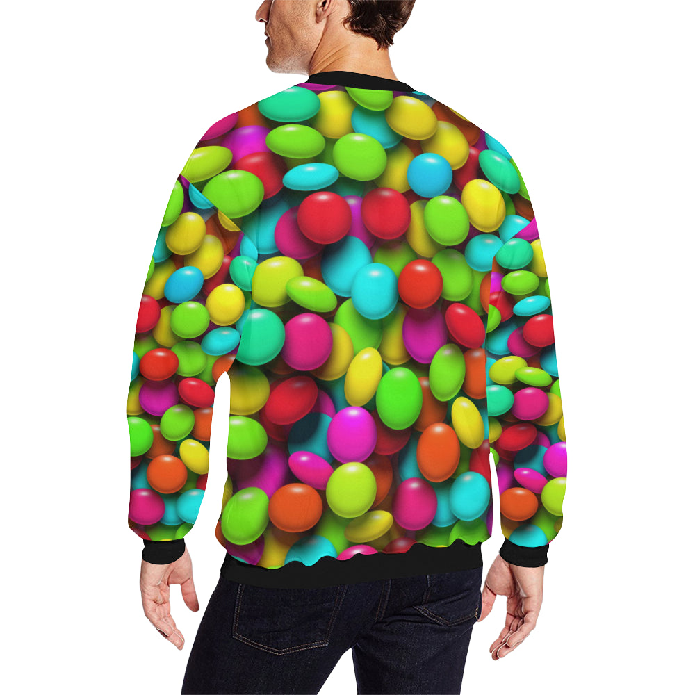 Candy Pattern Print Design CA03 Men Long Sleeve Sweatshirt