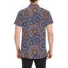 Mandala Boho Chic Design Print Men's Short Sleeve Button Up Shirt