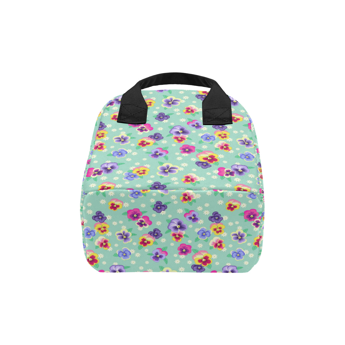 Pansy Pattern Print Design PS08 Insulated Lunch Bag