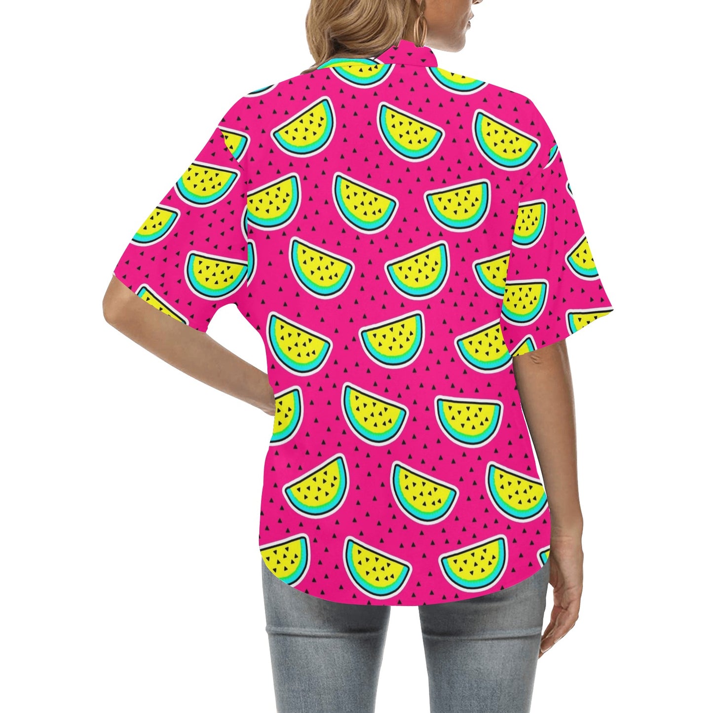 Watermelon Pattern Print Design WM04 Women's Hawaiian Shirt