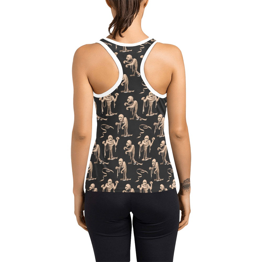 Mummy Print Design LKS302 Women's Racerback Tank Top