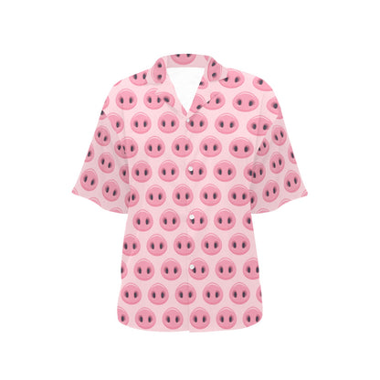 Pig Print Design LKS401 Women's Hawaiian Shirt