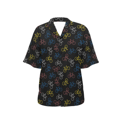 Bicycle Pattern Print Design 03 Women's Hawaiian Shirt