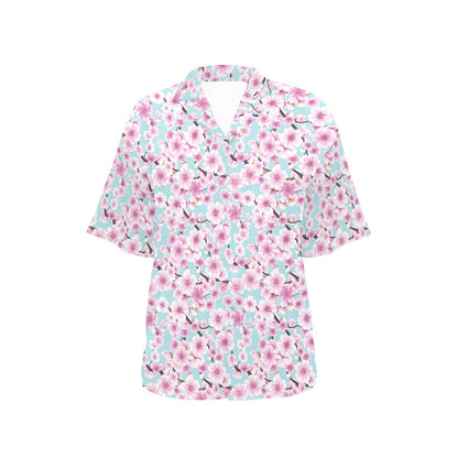 Cherry Blossom Pattern Print Design 01 Women's Hawaiian Shirt