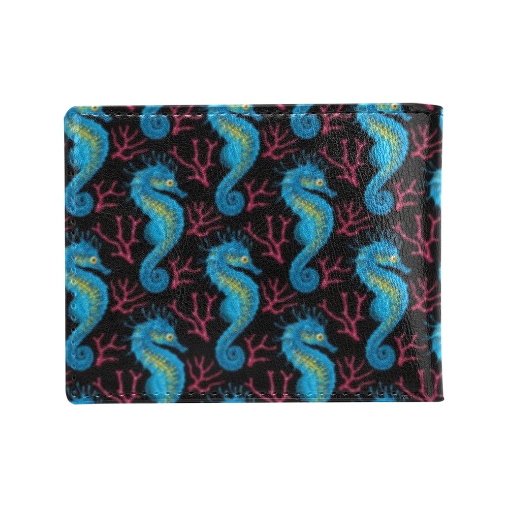 SeaHorse Print Design LKS401 Men's ID Card Wallet