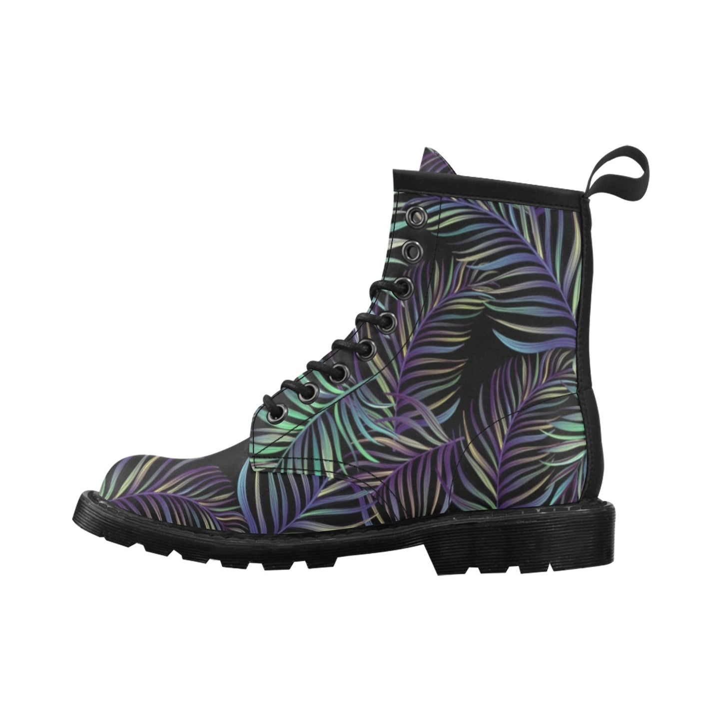 Tropical Palm Leaves Pattern Brightness Women's Boots