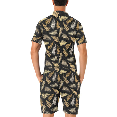 Fern Leave Bright Print Pattern Men's Romper