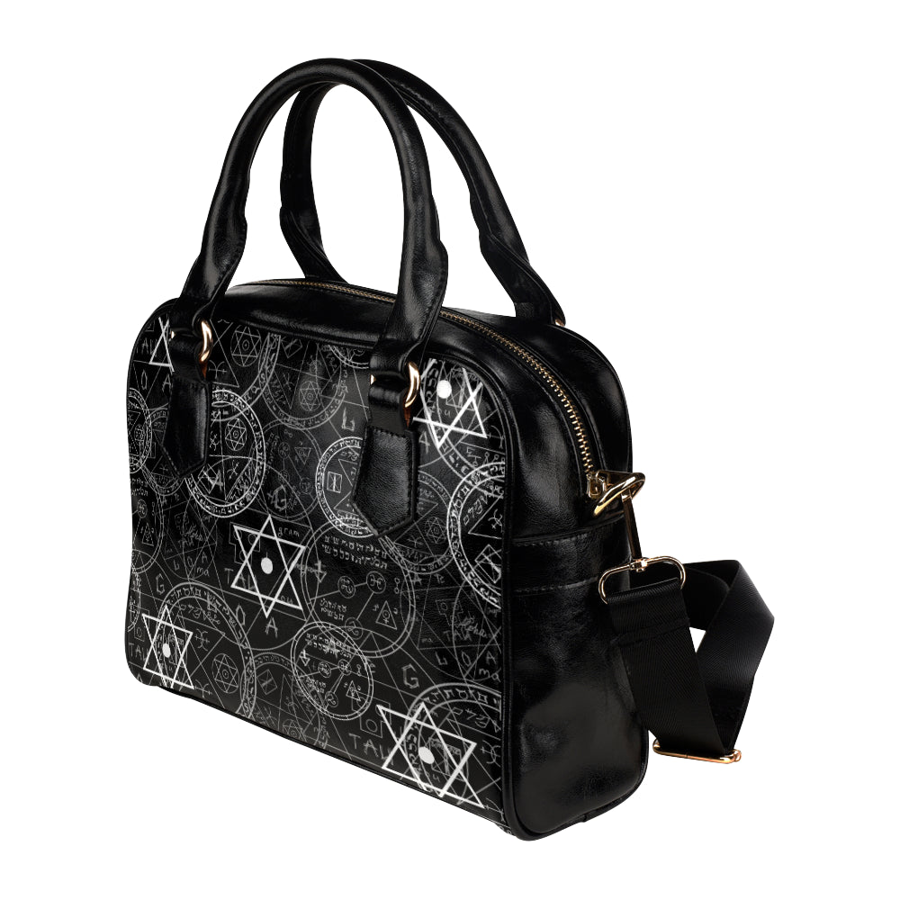 Pentagram Pattern Print Design A01 Shoulder Handbag