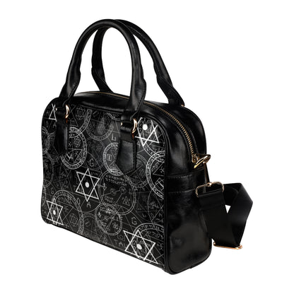 Pentagram Pattern Print Design A01 Shoulder Handbag