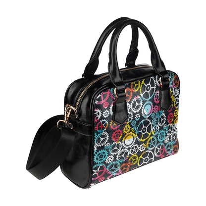 Mechanic Pattern Print Design 02 Shoulder Handbag