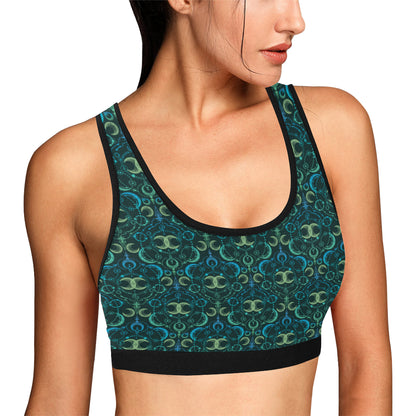 Celestial Pattern Print Design 07 Sports Bra