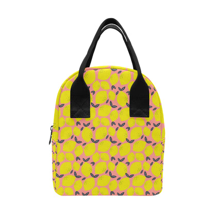 Lemon Pattern Print Design LM03 Insulated Lunch Bag