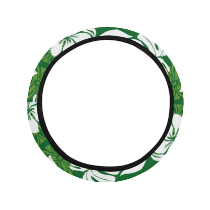 Hawaiian Themed Pattern Print Design H016 Steering Wheel Cover with Elastic Edge