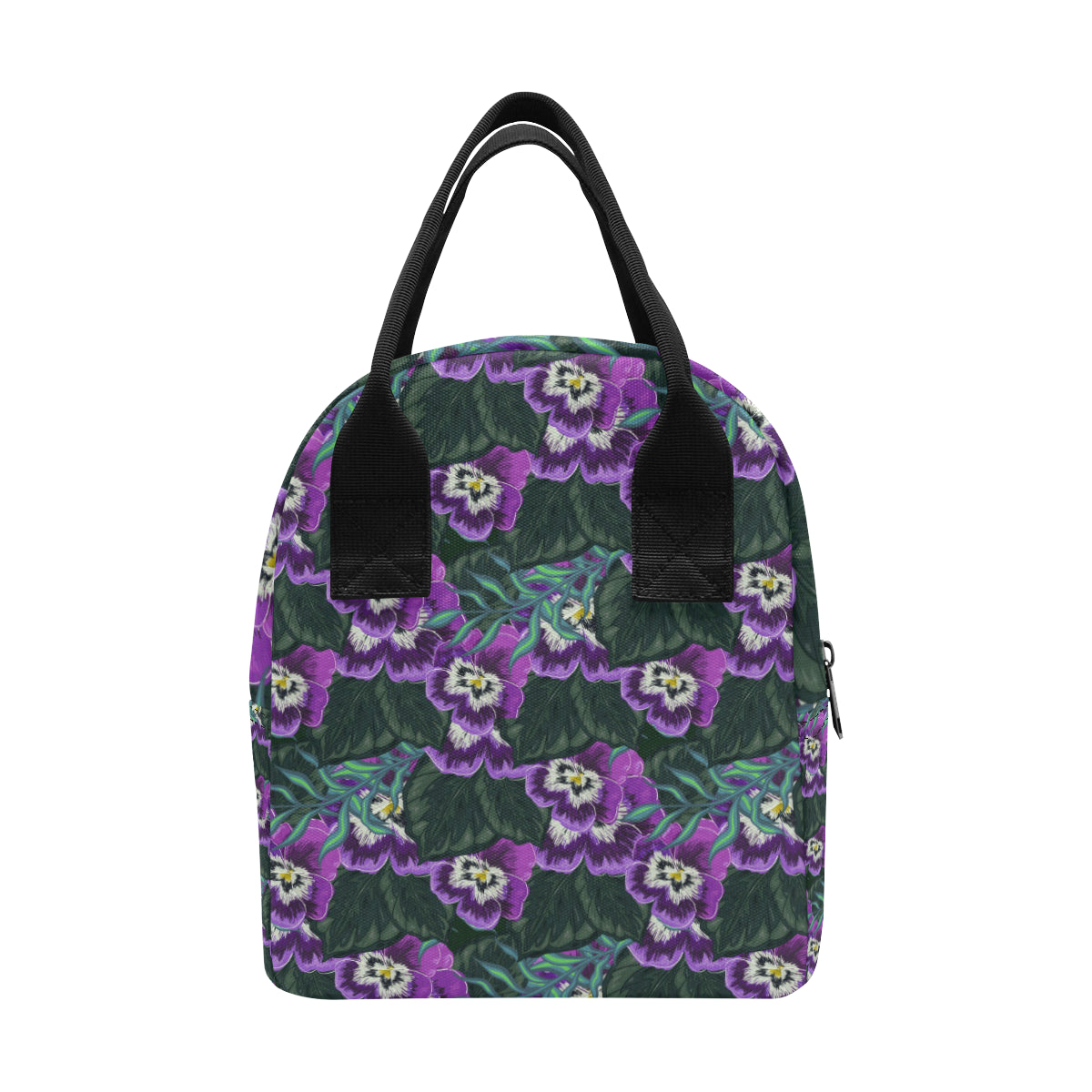 Pansy Pattern Print Design PS07 Insulated Lunch Bag