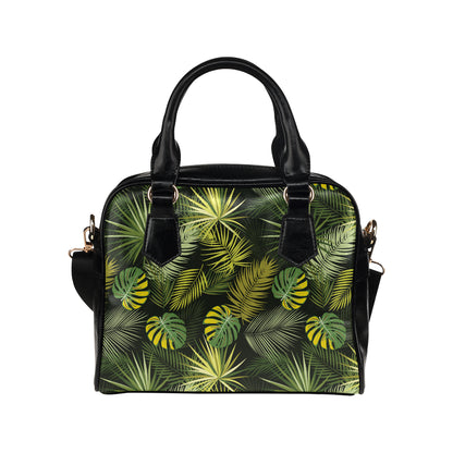Palm Leaf Pattern Print Design A05 Shoulder Handbag