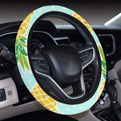 Pineapple Pattern Print Design PP01 Steering Wheel Cover with Elastic Edge