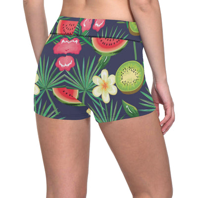 Tropical Fruits Pattern Print Design TF05 Yoga Shorts