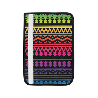 Rainbow Tribal Pattern Print Design A02 Car Seat Belt Cover