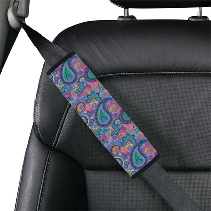 Paisley Colorful Pattern Print Design A02 Car Seat Belt Cover