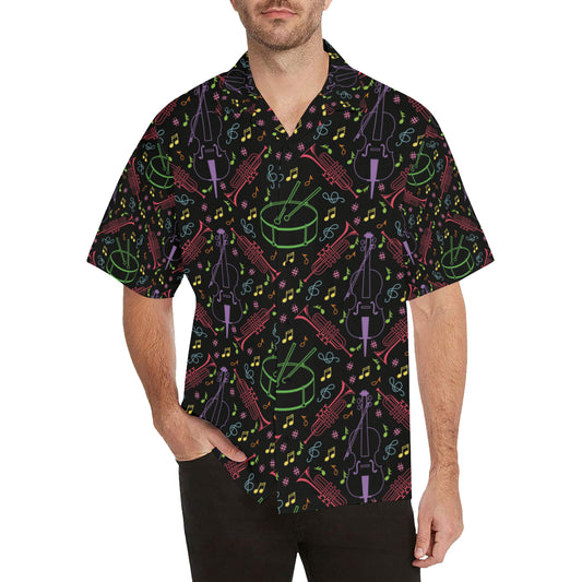 Cello Neon Pattern Print Design 02 Men's Hawaiian Shirt