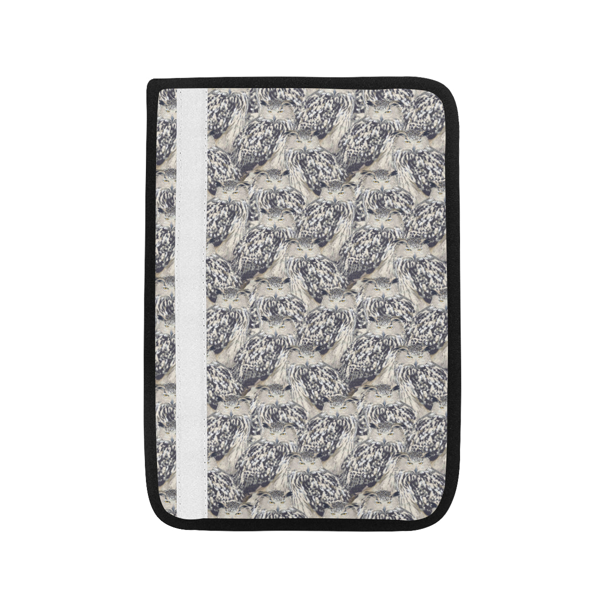 Owl Realistic Themed Design Print Car Seat Belt Cover