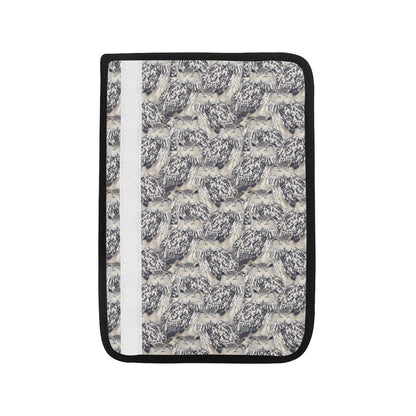 Owl Realistic Themed Design Print Car Seat Belt Cover