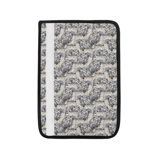 Owl Realistic Themed Design Print Car Seat Belt Cover