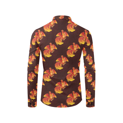 Rooster Pattern Print Design A04 Men's Long Sleeve Shirt