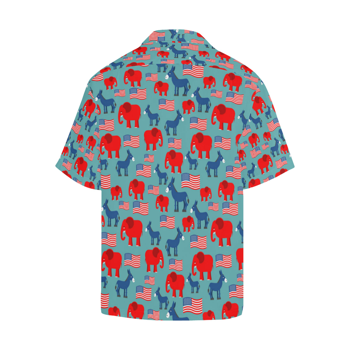 Donkey Red Elephant Pattern Print Design 03 Men's Hawaiian Shirt