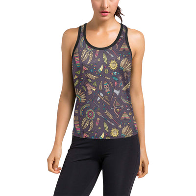 Tribal native american Aztec Women's Racerback Tank Top